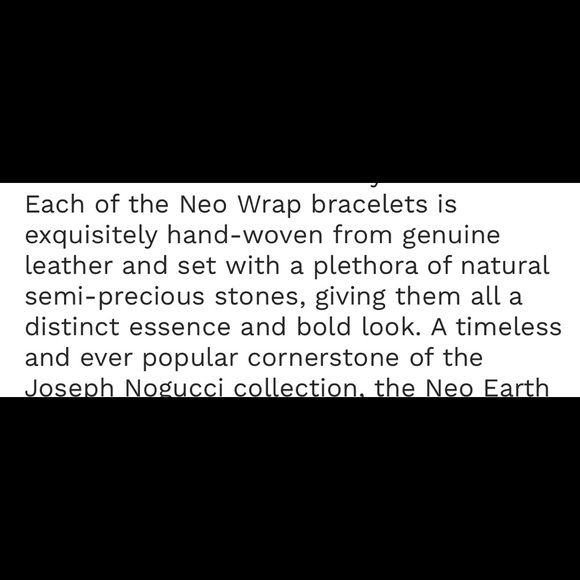 Brown leather & pearlstone wrap. - Picture 3 of 3